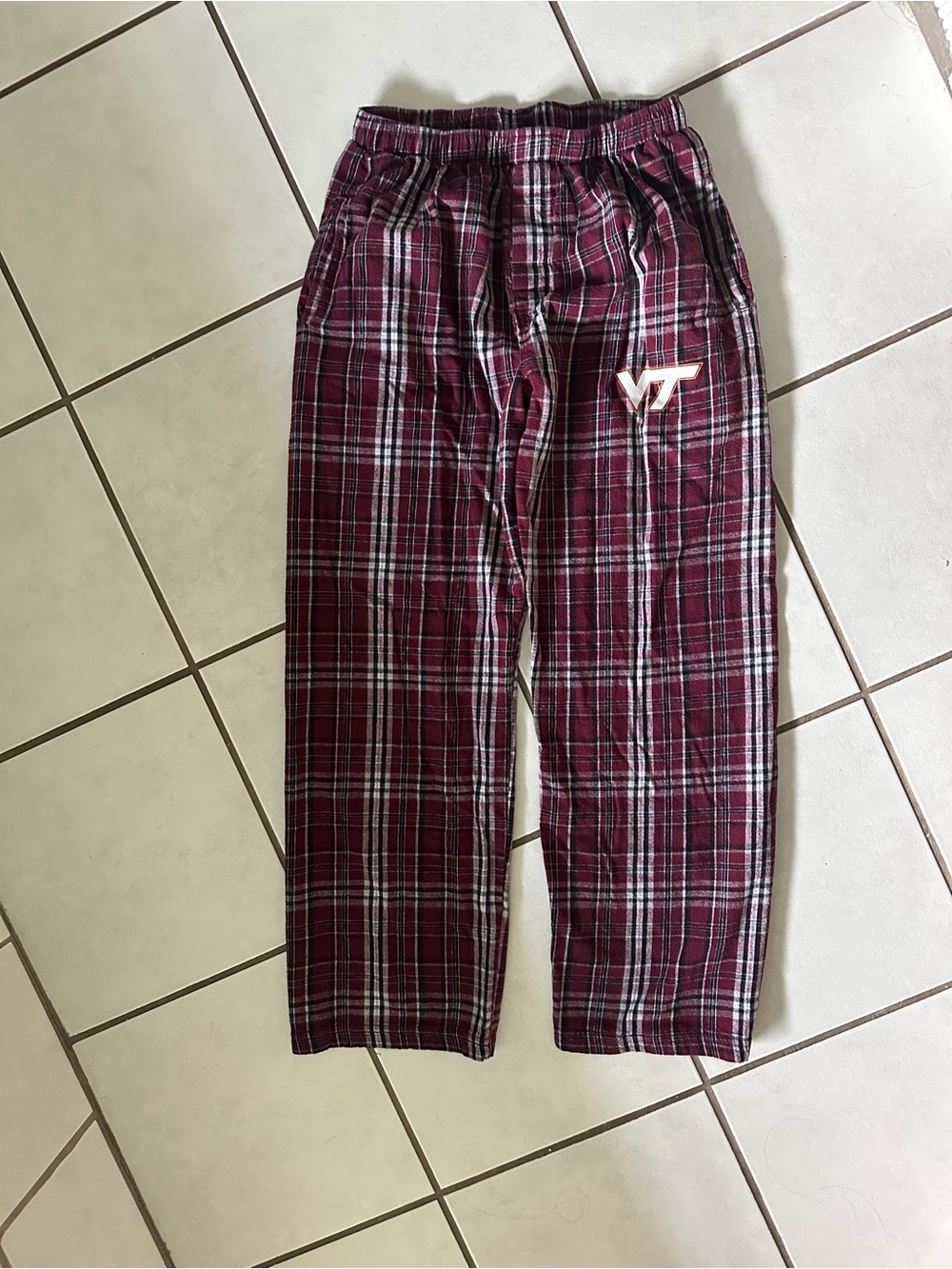Virginia Tech boxercraft Maroon, White & Black Plaid Lounge Pants